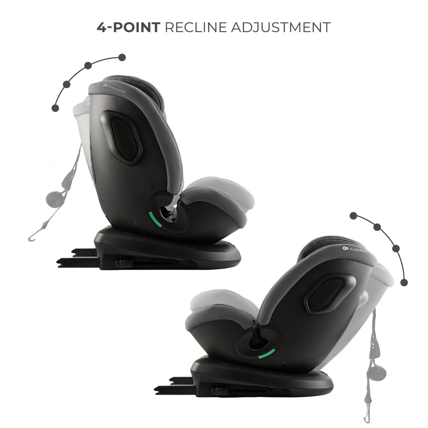 Scaun auto Kinderkraft xpedition 3 i - size 40 - 150 cm, grey - Publisol.ro