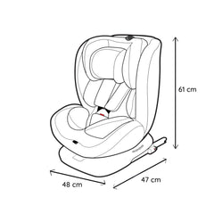 Scaun auto Nania dune, 40 - 150 cm, grey - Publisol.ro