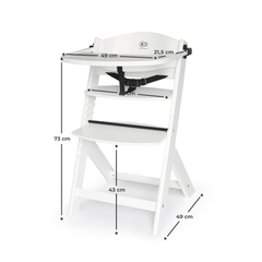 Scaun de masa Kinderkraft enock, 3 in 1, full white - Publisol.ro