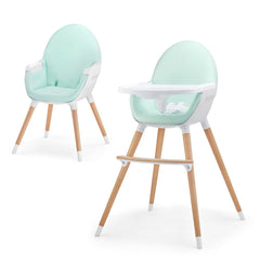Scaun de masa Kinderkraft fini, 2 in 1, mint - Publisol.ro