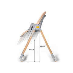 Scaun de masa Kinderkraft lastree, 2 in 1, transformabil, grey - Publisol.ro