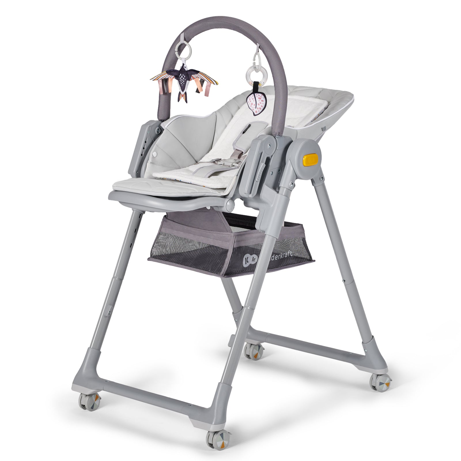 Scaun de masa Kinderkraft lastree, 2 in 1, transformabil, grey - Publisol.ro