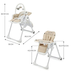 Scaun de masa Kinderkraft tummie, pliabil, beige - Publisol.ro
