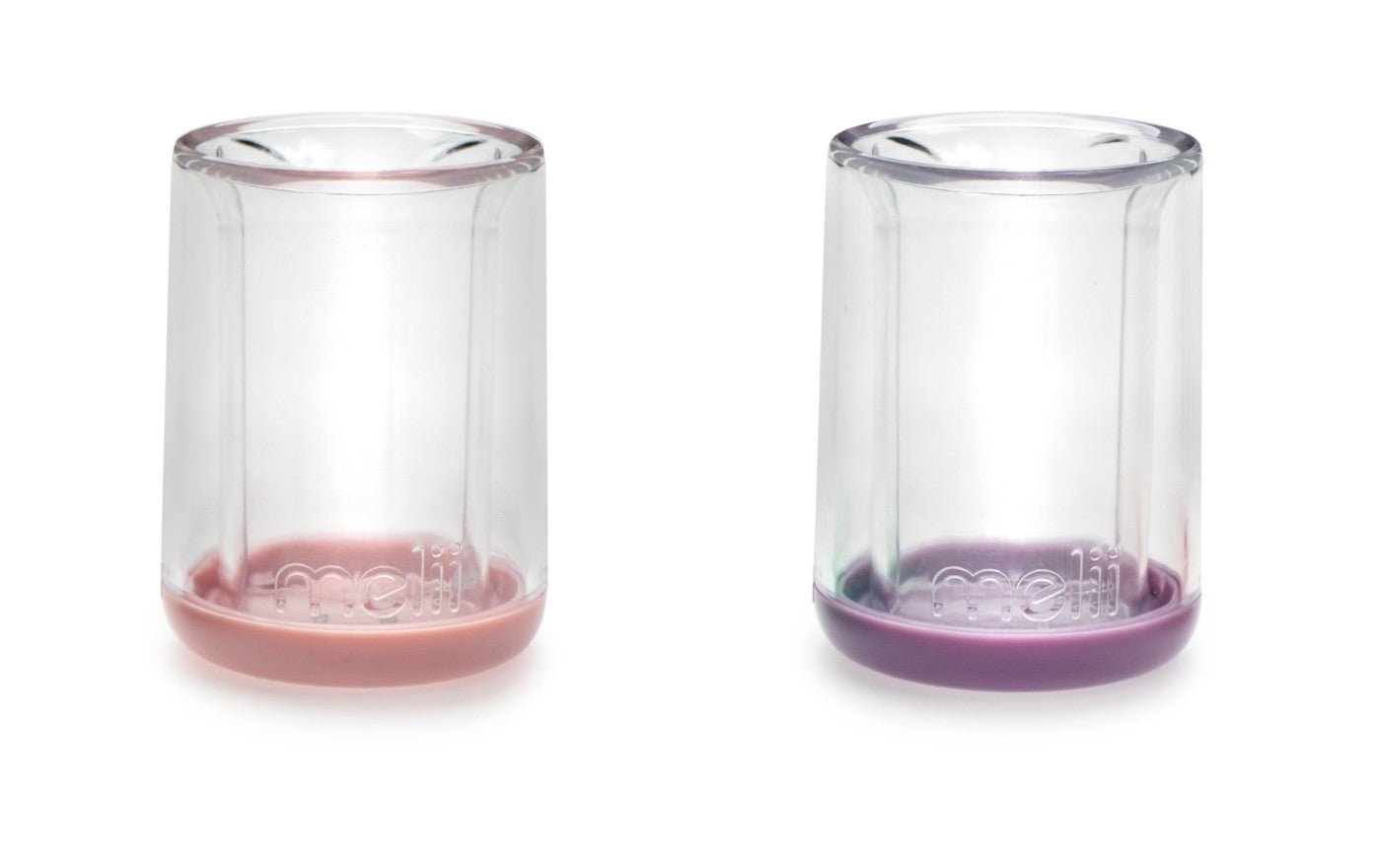 Set 2 pahare copii design interio urs, roz&mov, Melii - Publisol.ro