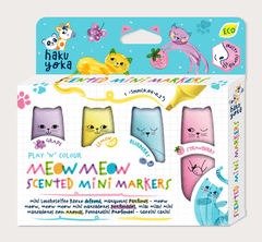 Set 4 Mini Markere Parfumate - Meow Meow - Avenir - Publisol.ro