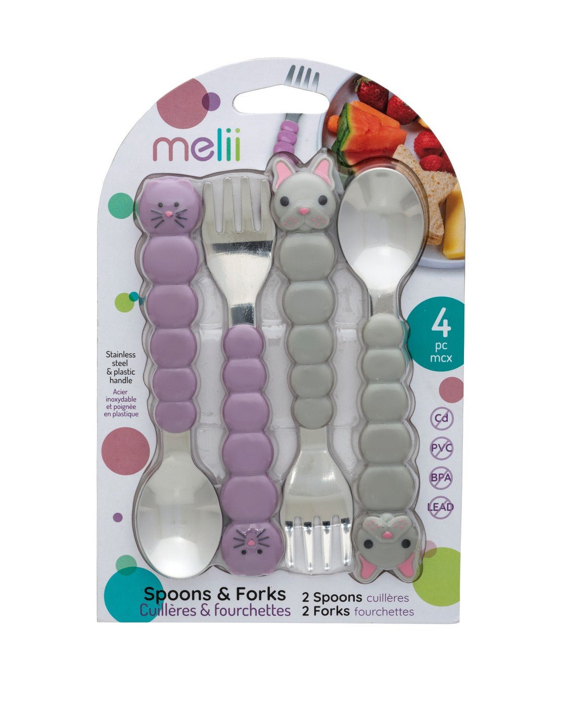 Set 4 tacamuri colorate, model pisica&bulldog, Melii - Publisol.ro