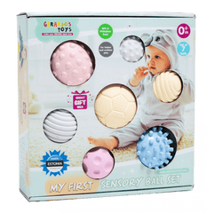 Set 7 mingi senzoriale pentru bebelusi - Gerardo Toys - Publisol.ro