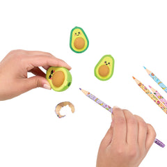Set ascutitoare si radiere Avocado Love - set de 3 - Ooly - Publisol.ro