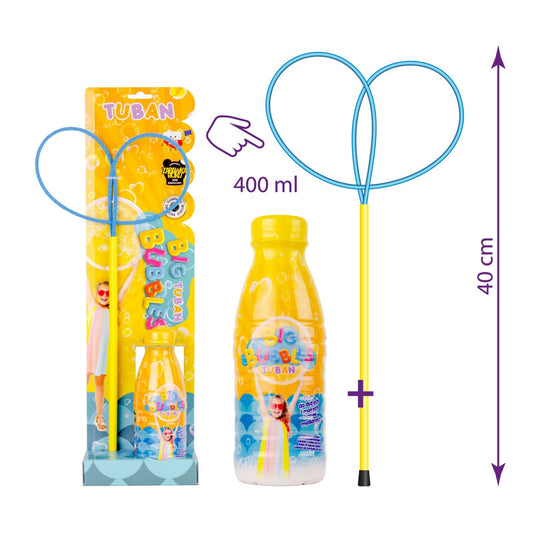 Set Baloane de sapun gigante - accesoriu fluture + solutie 400 ml - Tuban - Publisol.ro
