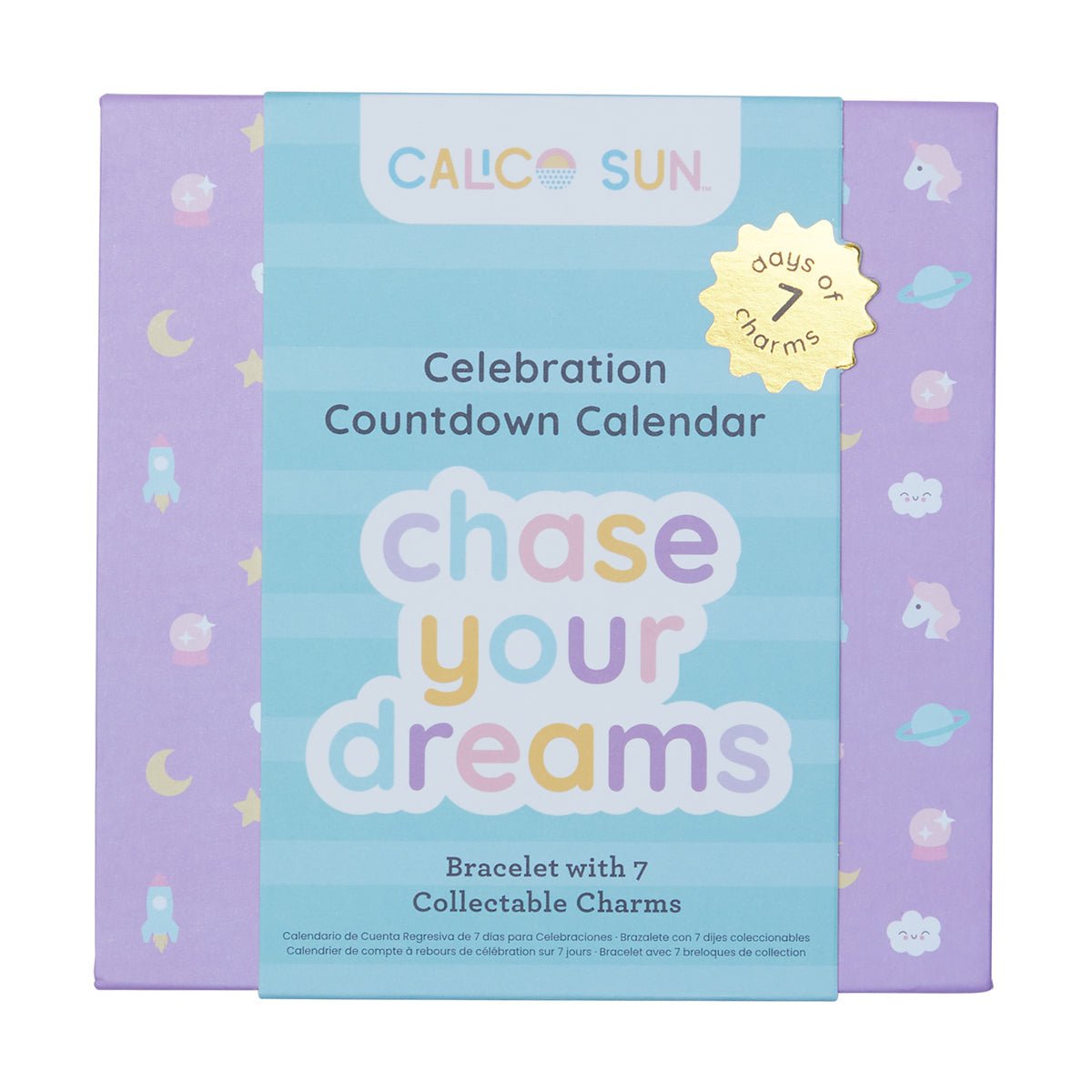 Set cadou bratara si charmuri - Calendar pentru sarbatorit evenimente Chase Your Dream - Ooly - Publisol.ro