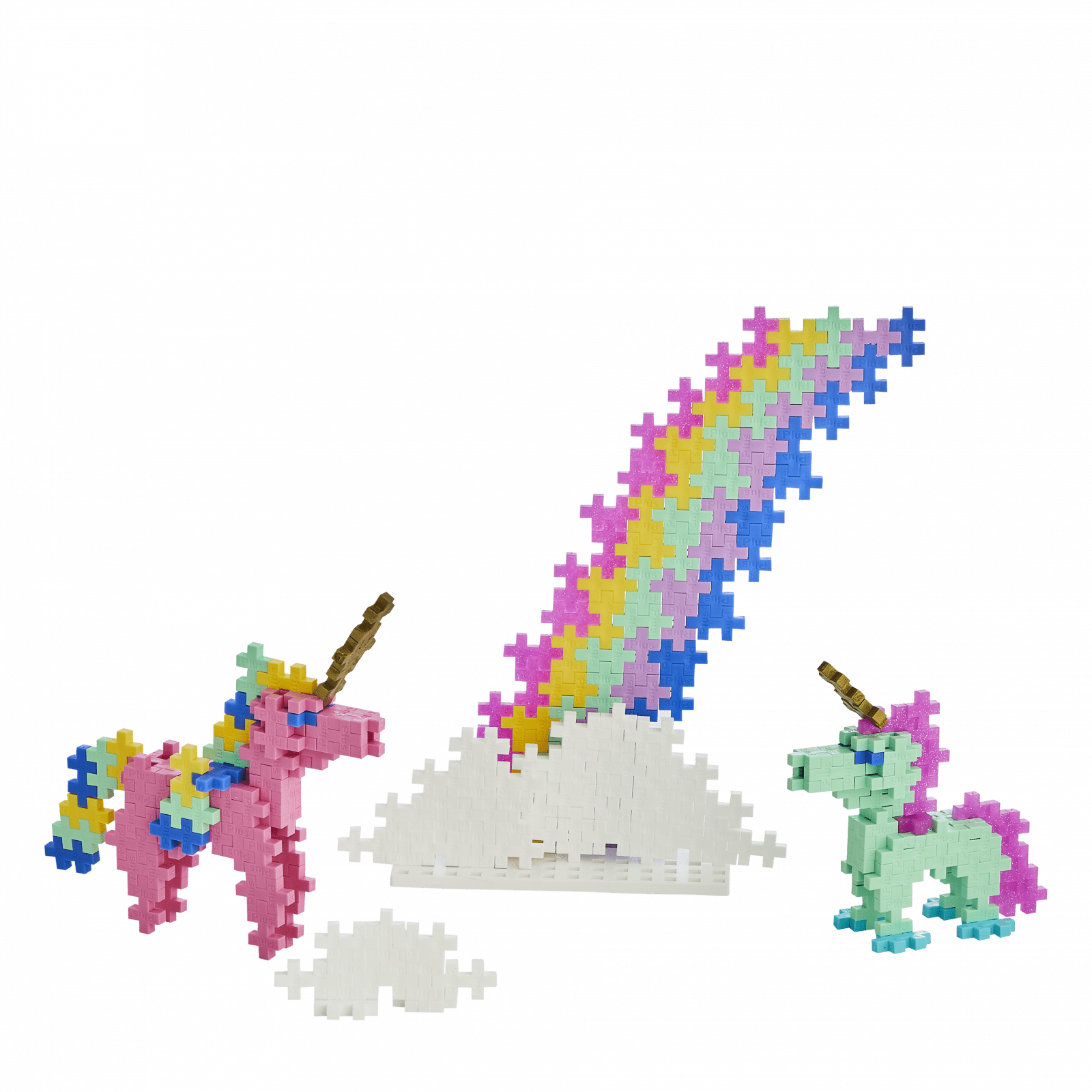 Set constructie Plus - Plus, 275 piese, Invata sa construiesti unicorni - Plus Plus - Publisol.ro