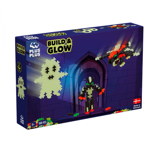 Set constructie Plus - Plus, 360 piese, Construieste si Straluceste, culori fluorescente - Plus Plus - Publisol.ro
