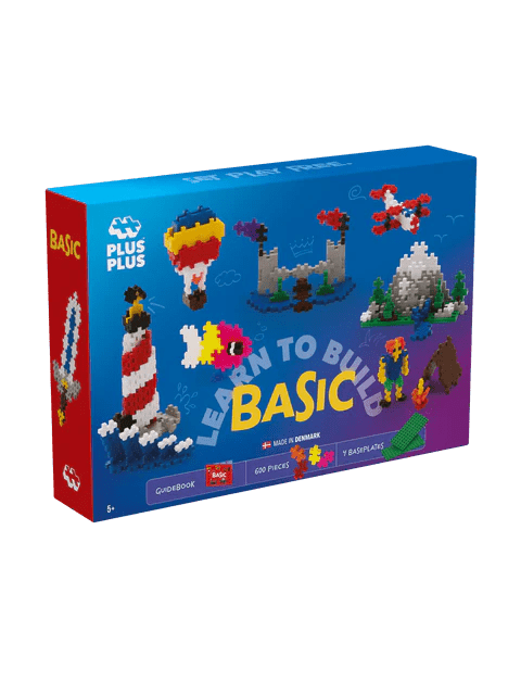 Set constructie Plus - Plus, 600 piese, Invata sa construiesti - Plus Plus - Publisol.ro