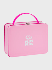 Set constructie Plus - Plus, 70 piese mari, portabil, in cutie metalica, culori pastelate - Plus Plus - Publisol.ro