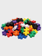 Set constructie Plus - Plus, 70 piese mari, portabil, in cutie metalica, culori standard - Plus Plus - Publisol.ro