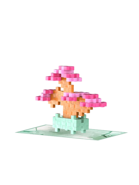 Set constructie Plus - Plus, PLANTE - Bonsai roz - Plus Plus - Publisol.ro