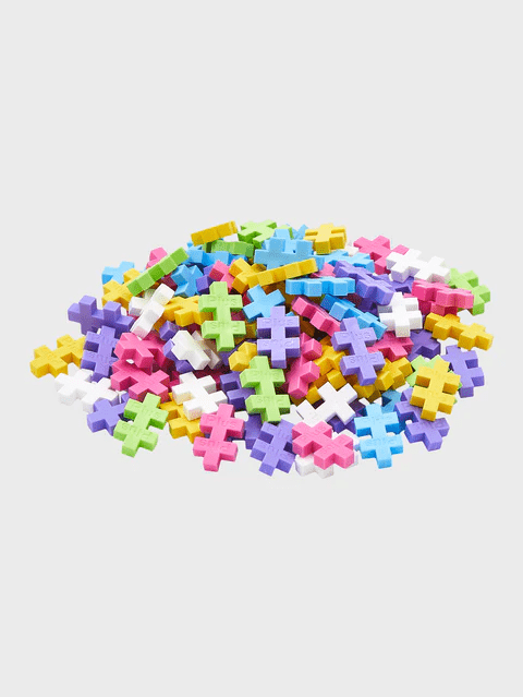 Set constructie Plus - Plus, tub 100 piese, Pastel Mix - Plus Plus - Publisol.ro