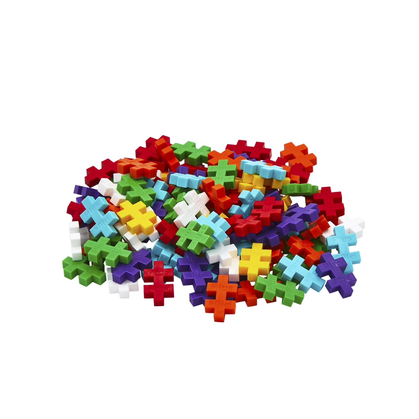 Set constructie Plus - Plus, tub 100 piese, Rainbow Mix, culorile curcubeului - Plus Plus - Publisol.ro