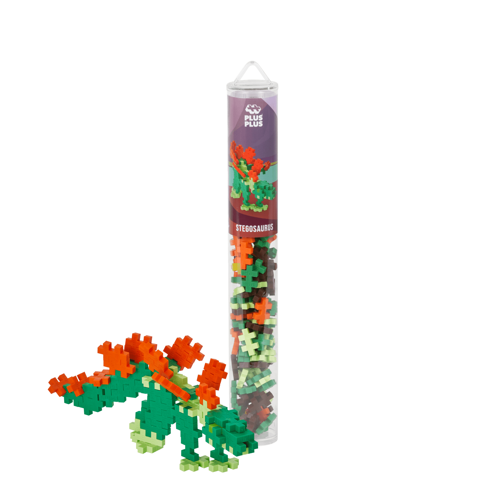 Set constructie Plus - Plus, tub 100 piese, Stegosaurus - Plus Plus - Publisol.ro