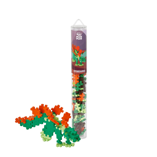 Set constructie Plus - Plus, tub 100 piese, Stegosaurus - Plus Plus - Publisol.ro