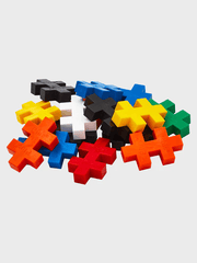 Set constructie Plus - Plus, tub 15 piese mari, culori standard - Plus Plus - Publisol.ro