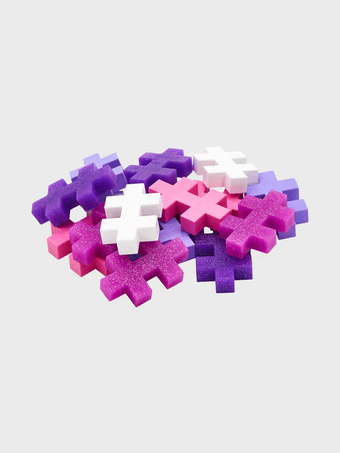 Set constructie Plus - Plus, tub 15 piese mari, Glitter Mix, culori stralucitoare - Plus Plus - Publisol.ro