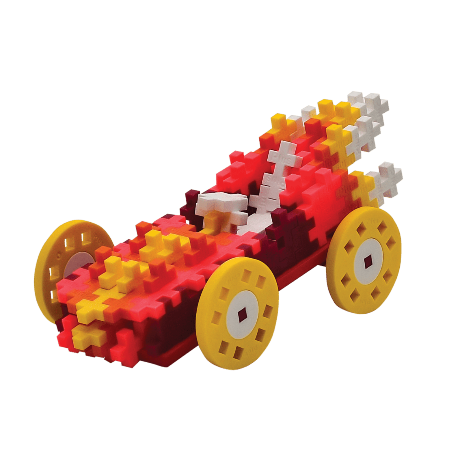 Set constructie Plus - Plus, tub 200 piese, Masini colorate - Foc - Plus Plus - Publisol.ro