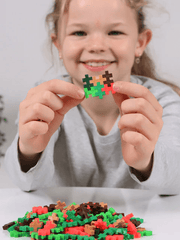 Set constructie Plus - Plus, tub 240 piese, Jungle Mix, culorile junglei - Plus Plus - Publisol.ro