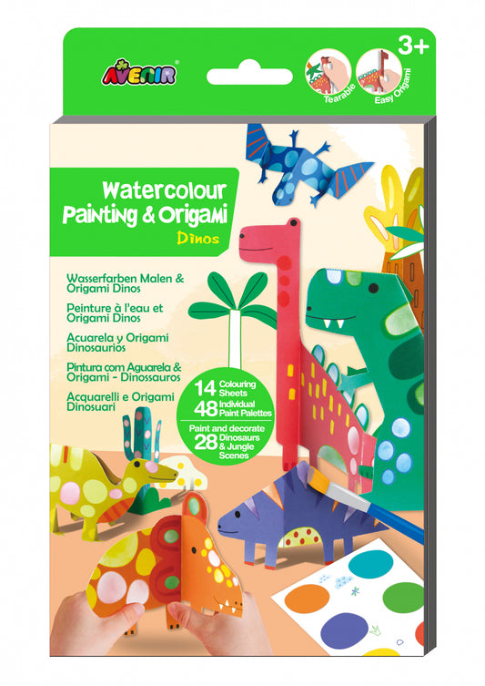 Set creativ 2 in 1 - Pictura si Origami - Dinozauri - Avenir