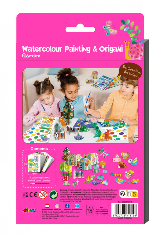 Set creativ 2 in 1 - Pictura si Origami - Gradina - Avenir