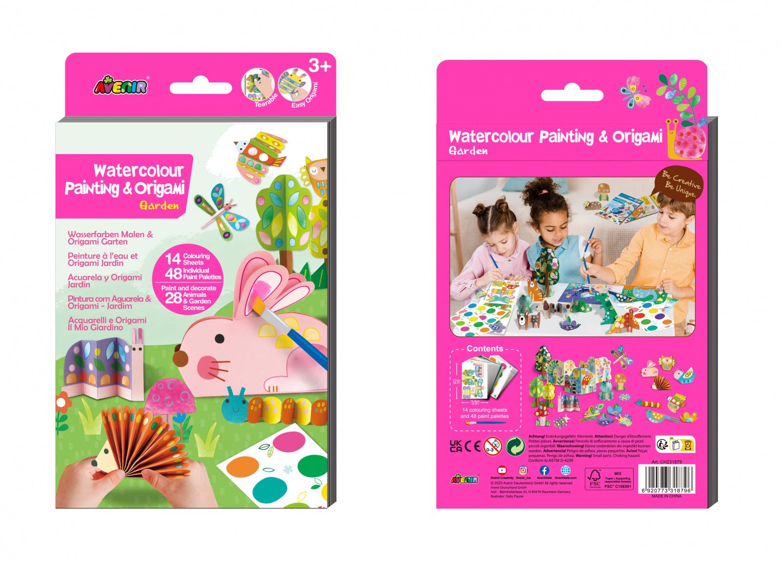 Set creativ 2 in 1 - Pictura si Origami - Gradina - Avenir - Publisol.ro