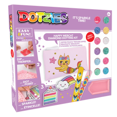 Set creativ 5 in 1, Pisica-Sirena, pictura cu diamante - Diamond Dotz®