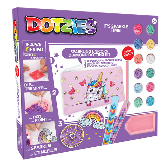Set creativ 5 in 1, Unicorn, pictura cu diamante - Diamond Dotz®