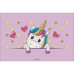Set creativ 5 in 1, Unicorn, pictura cu diamante - Diamond Dotz®