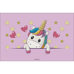 Set creativ 5 in 1, Unicorn, pictura cu diamante - Diamond Dotz® - Publisol.ro