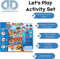 Set creativ 6 in 1, Patrula Catelusilor, pictura cu diamante - Diamond Dotz®