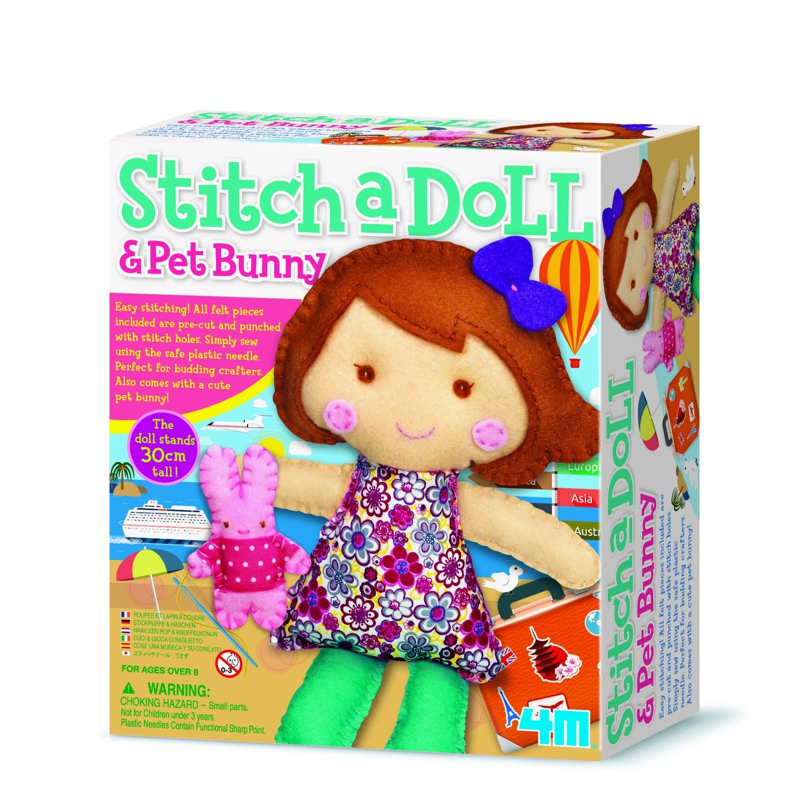 Set creativ Coase propria papusa cu iepuras - 4M - Publisol.ro