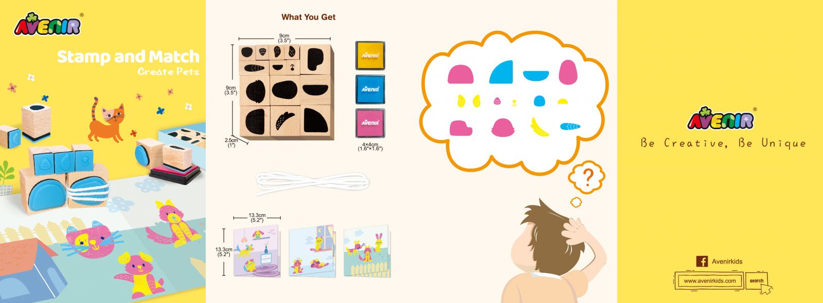 Set creativ cu stampile - Animale - Avenir - Publisol.ro