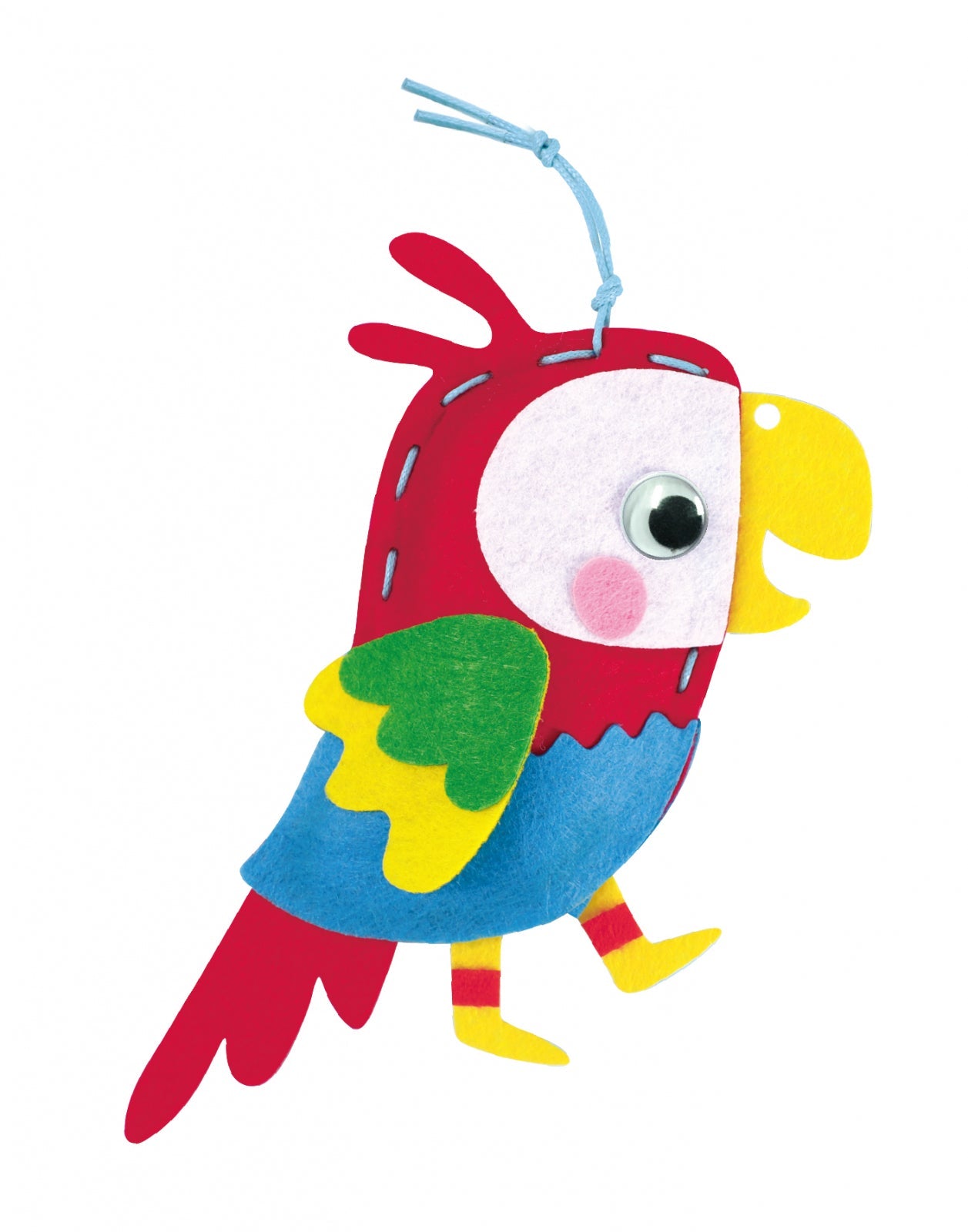 Set creativ de cusut cu tehnica siretului - Primul meu Pandantiv Pasari, nivel 2 - Avenir - Publisol.ro