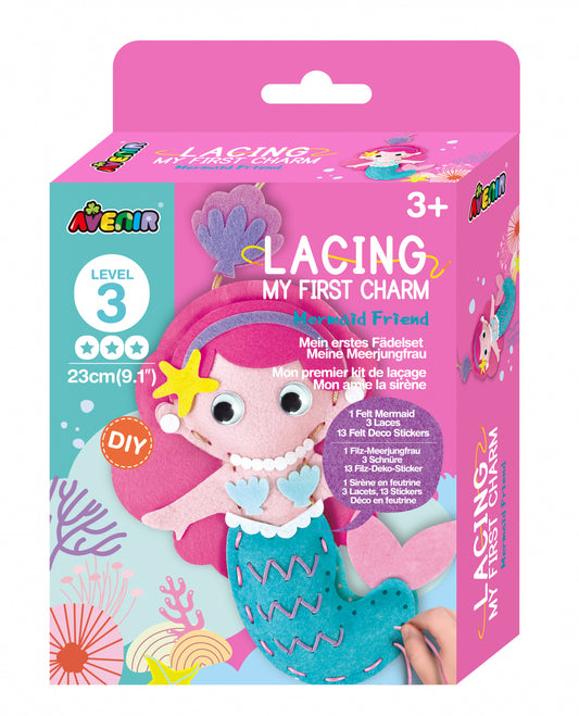 Set creativ de cusut cu tehnica siretului - Primul meu Pandantiv Sirena, nivel 3 - Avenir