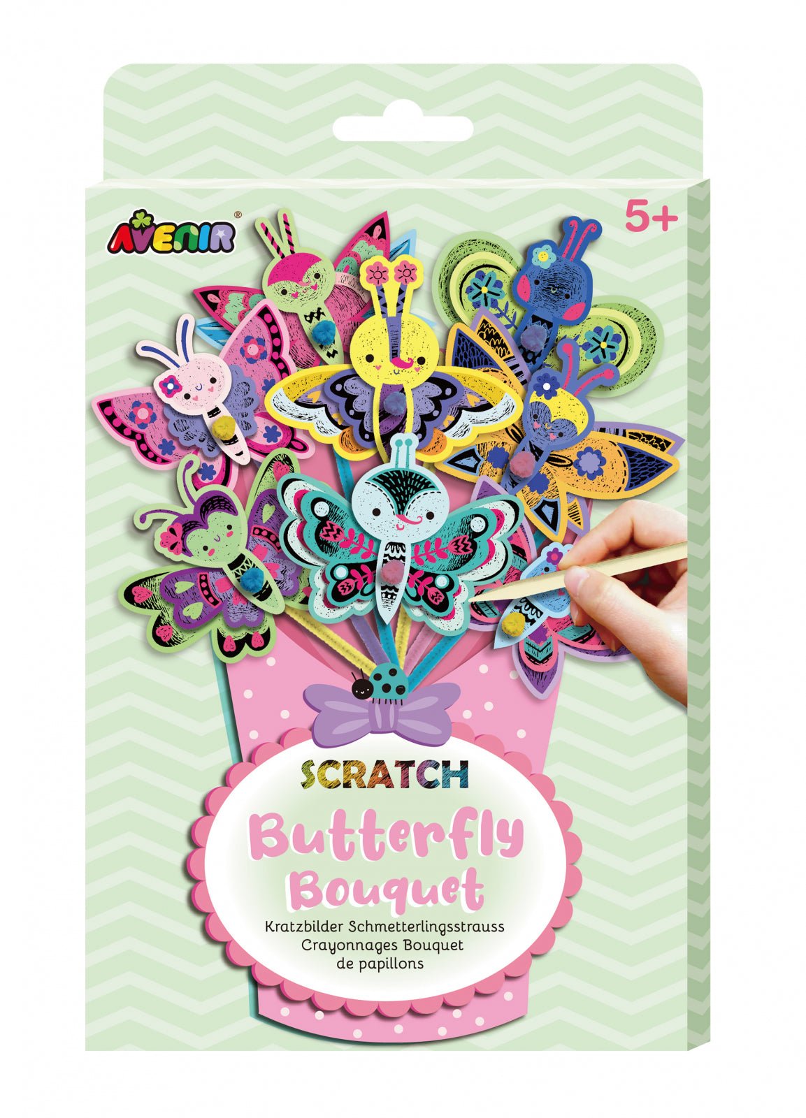 Set creativ de razuit Buchet - Fluture - Avenir - Publisol.ro