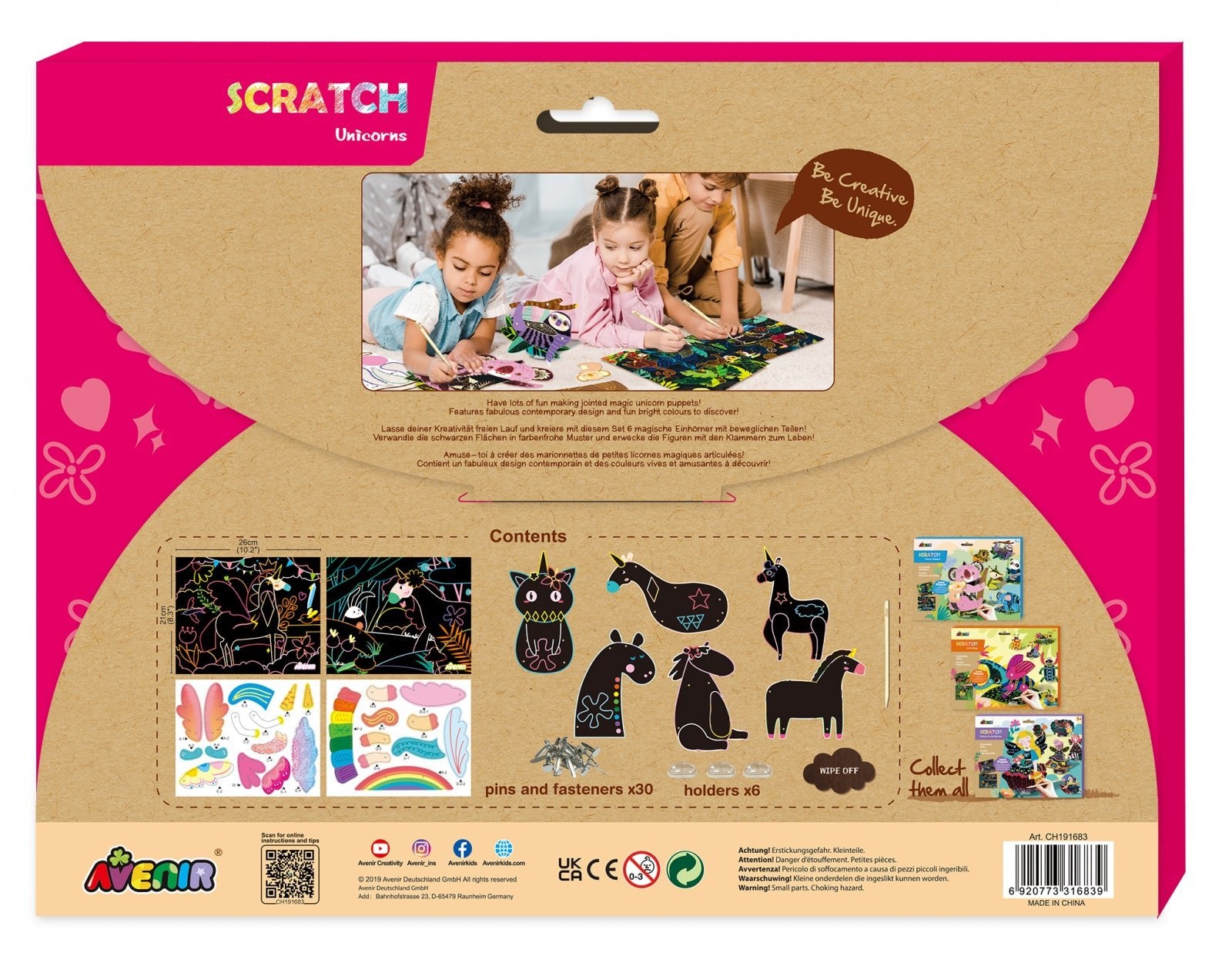 Set creativ de razuit - Unicorni in miscare - Avenir - Publisol.ro