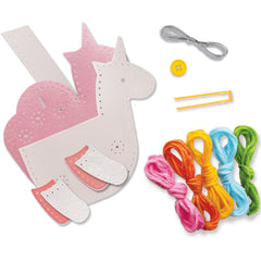 Set creativ DIY - Geanta din piele artificiala Unicorn - 4M