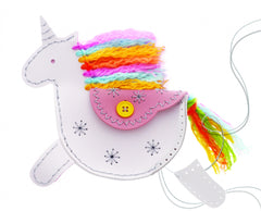 Set creativ DIY - Geanta din piele artificiala Unicorn - 4M