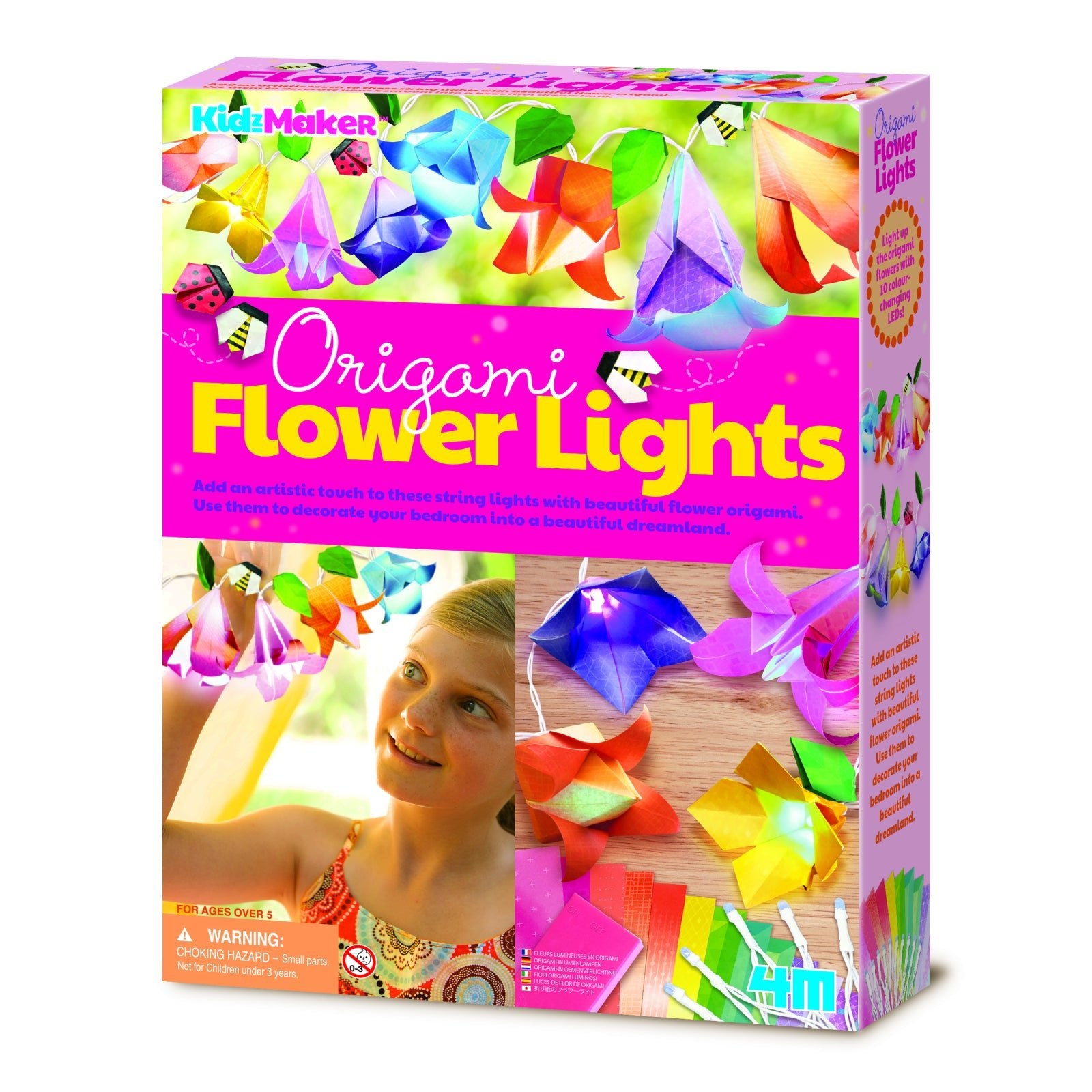 Set creativ DIY - Luminite cu flori origami - 4M - Publisol.ro
