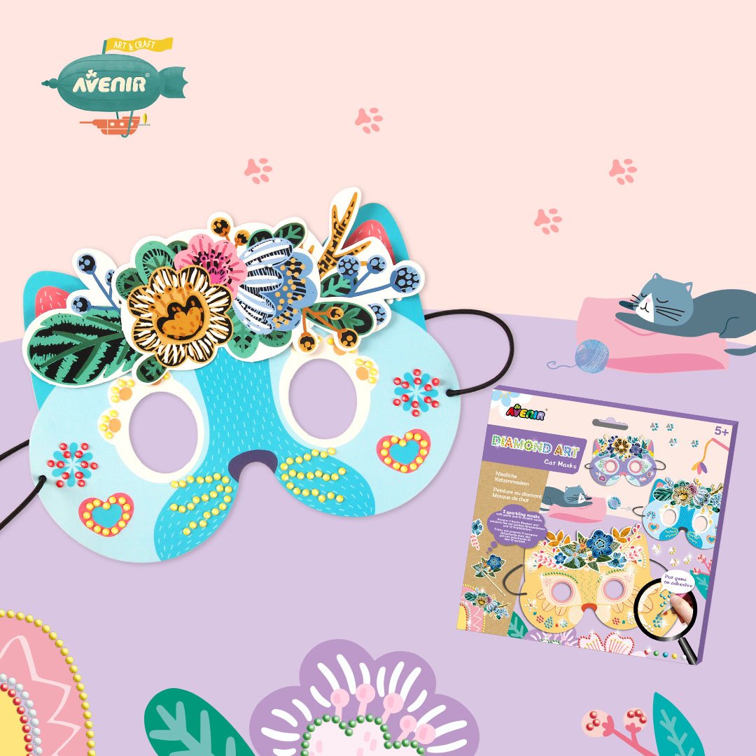 Set creativ DIY - Masti cu diamante - Pisica - Avenir - Publisol.ro