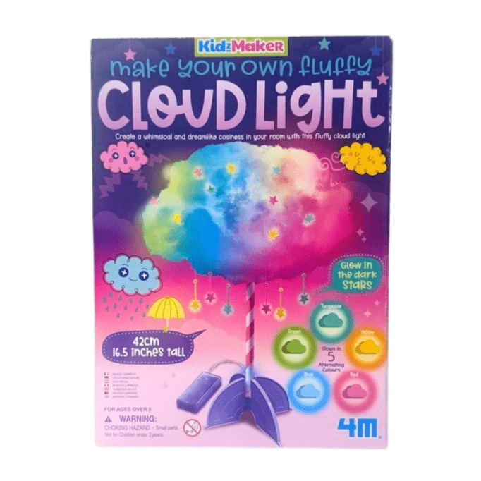 Set creativ - Lampa nor pufoasa DIY - KidzMaker - 4M - Publisol.ro