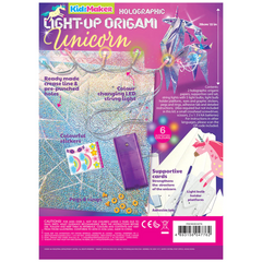 Set creativ - Origami holografic Unicorn cu iluminare - 4M