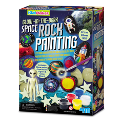 Set creativ - Picteaza pietre - Spatiu (stralucesc in intuneric) - 4M - Publisol.ro