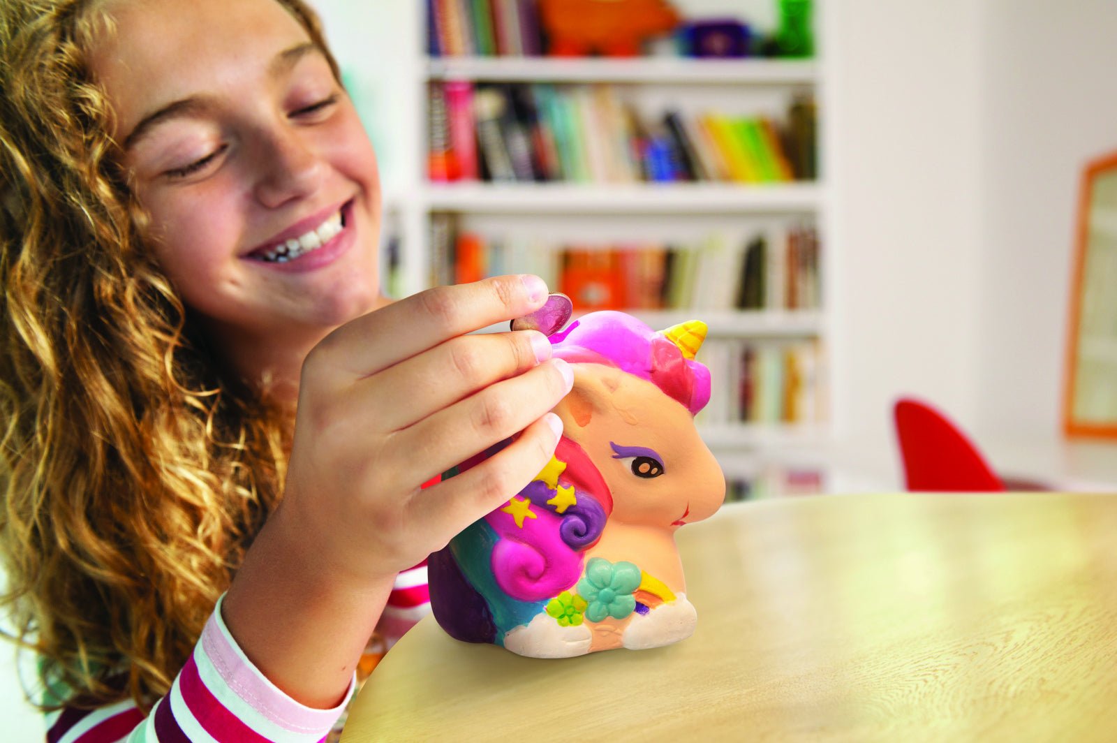 Set creativ - Picteaza propria pusculita Unicorn cu sclipici - 4M - Publisol.ro